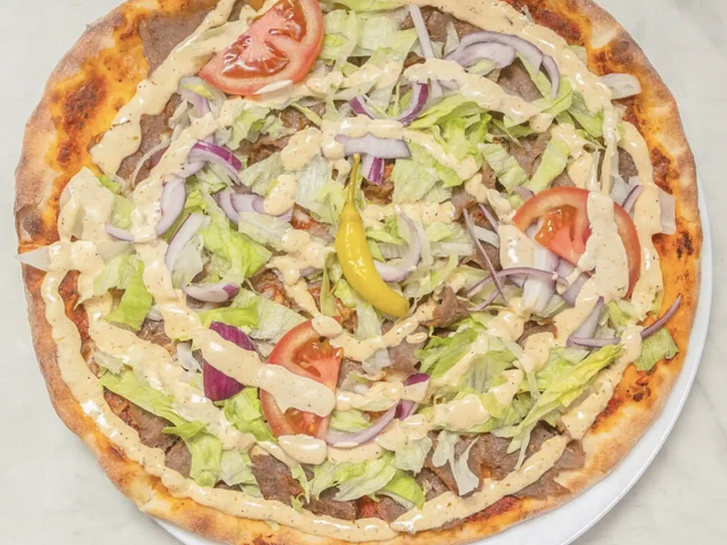 The OG Stop kebab pizza