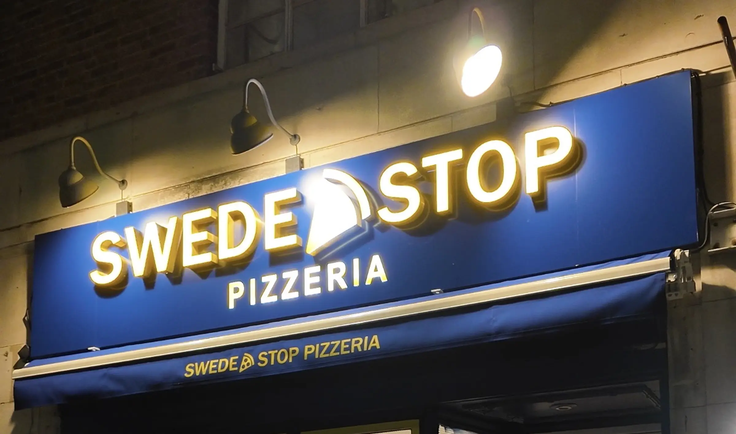 Swede Stop pizzeria sign on King Street